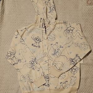 Disney Cream Sweatshirt with Intricate Embroidery
